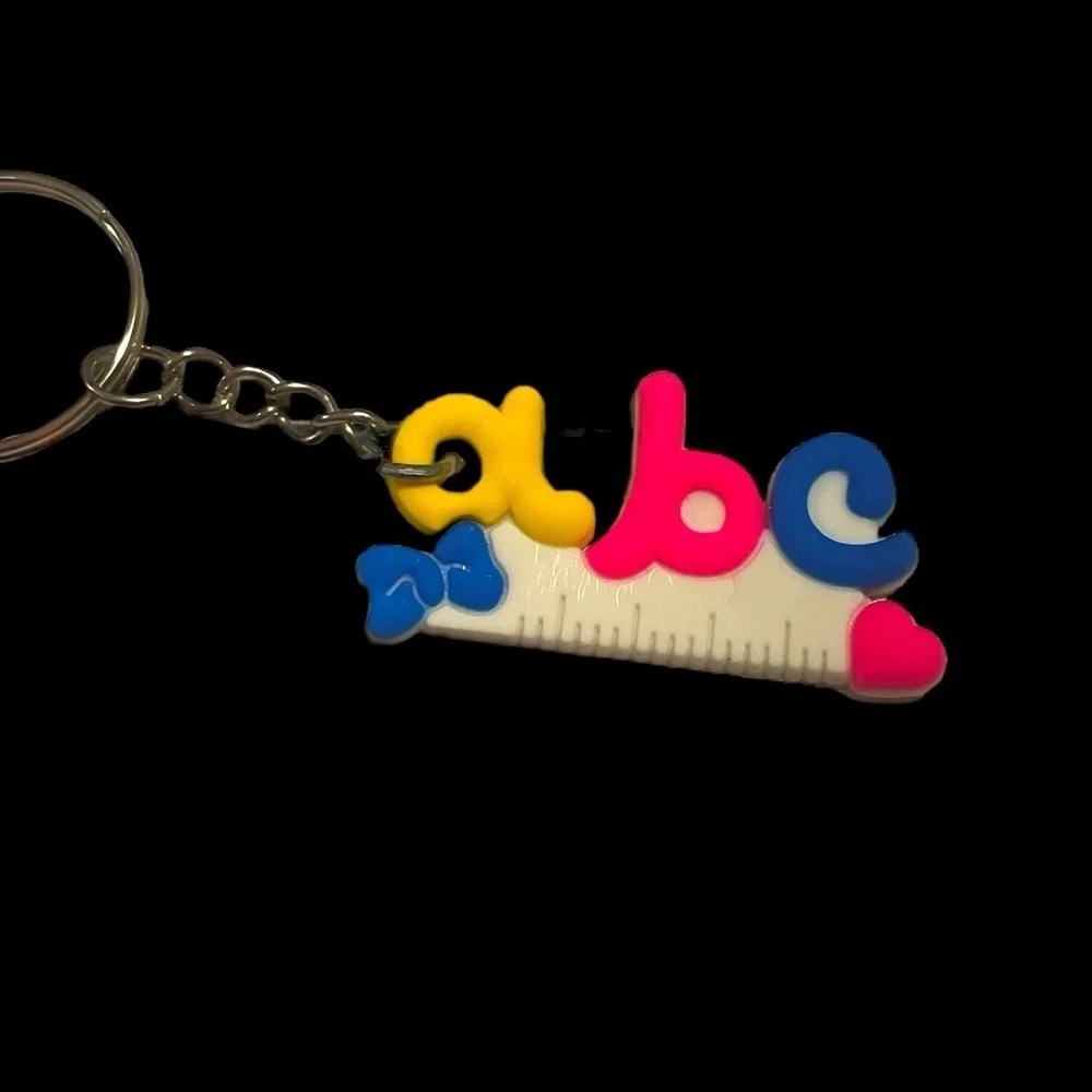Colorful Alphabet Keychain ruler accessories teacher back to school